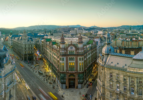 Europe Hungary Budapest Parisian courtyard. Burdern house built between 1909-12. Renewd 2019. Hotel photo