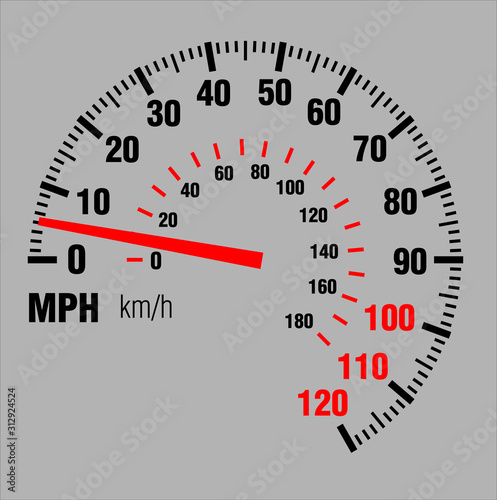 speedometer on black background