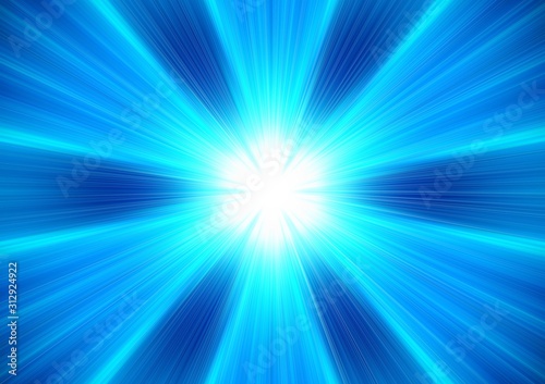 abstract blue background with rays of light © Sasanka7