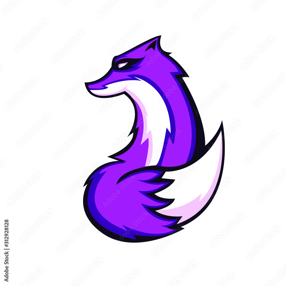 Fox esport mascot logo design Fox esport mascot logo design