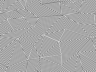 Papier peint photo Noir et blanc patrons Triangles rayés abstraits monochromes  © ExpressVectors