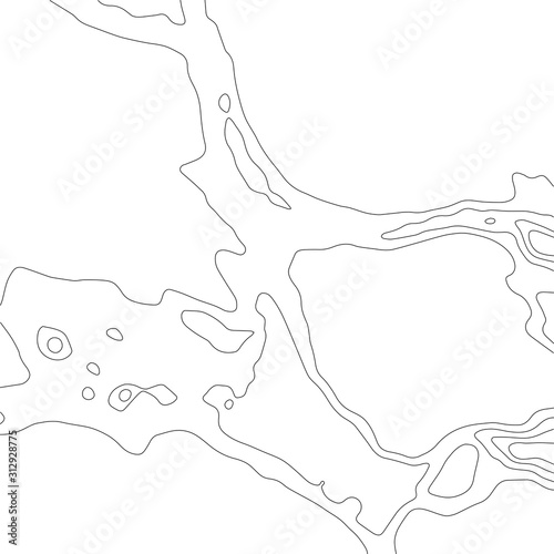 Contour vector illustration. Abstract topographic map background. Geography scheme.