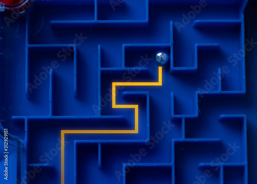 Puzzle Maze & strategy business concept of leadership © alice_photo