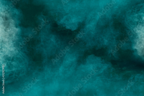 spectacular abstract white smoke isolated color green background