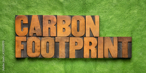 Fotografie carbon footrpint - climate change concept