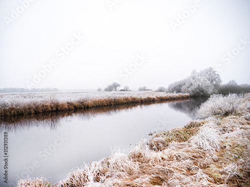winter landscape with river