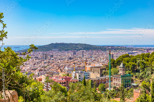 Barcelona, Spain sea view from Prk Guell © Gerard
