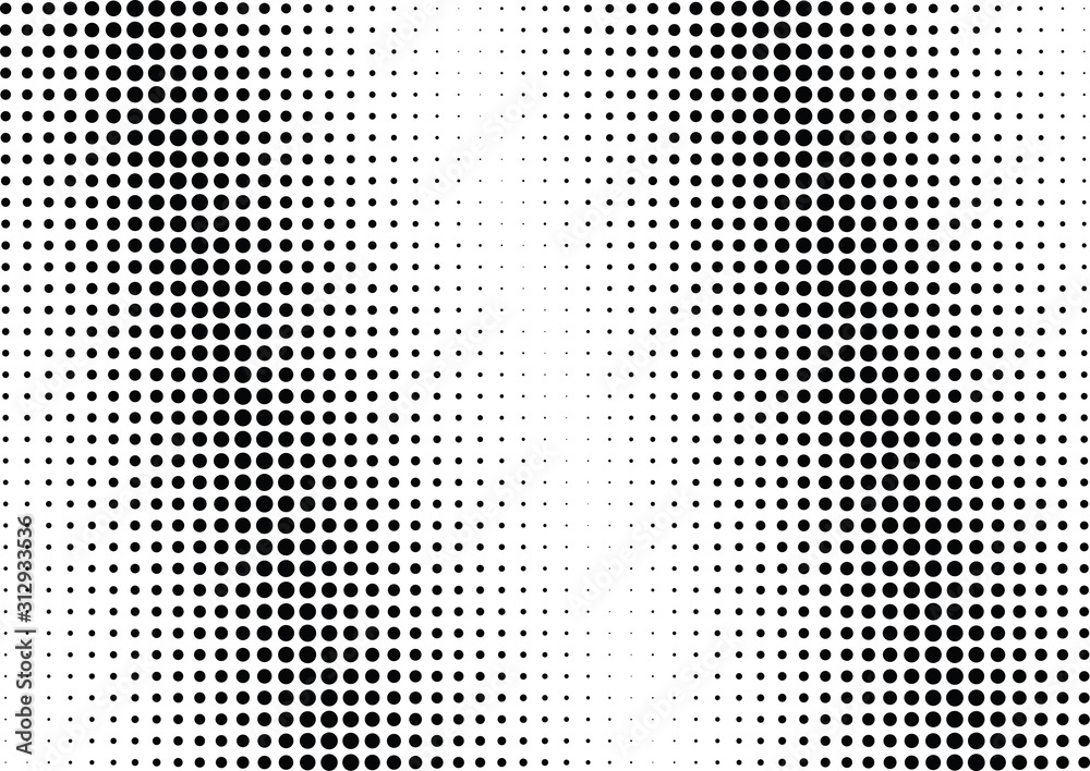 Abstract halftone dotted background. Monochrome pattern with dot and circles.  Vector modern pop art texture for posters, sites, business cards, cover postcards, interior design, labels, stickers.