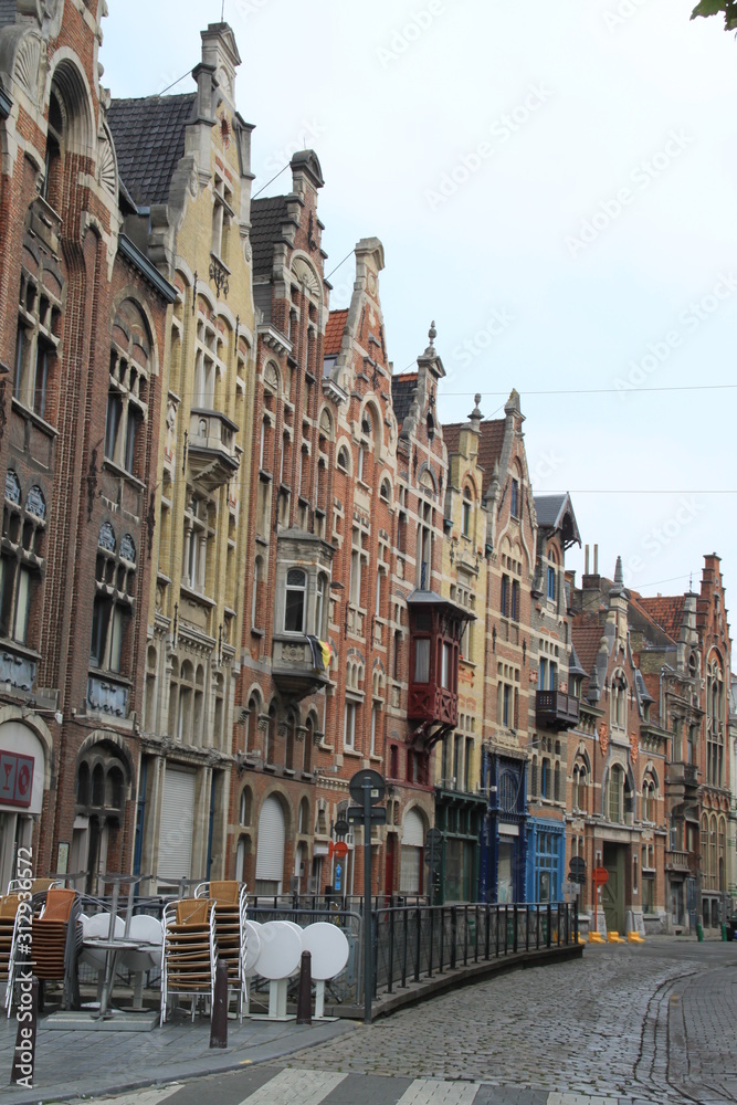Belgium architecture buildings streets in Bruges