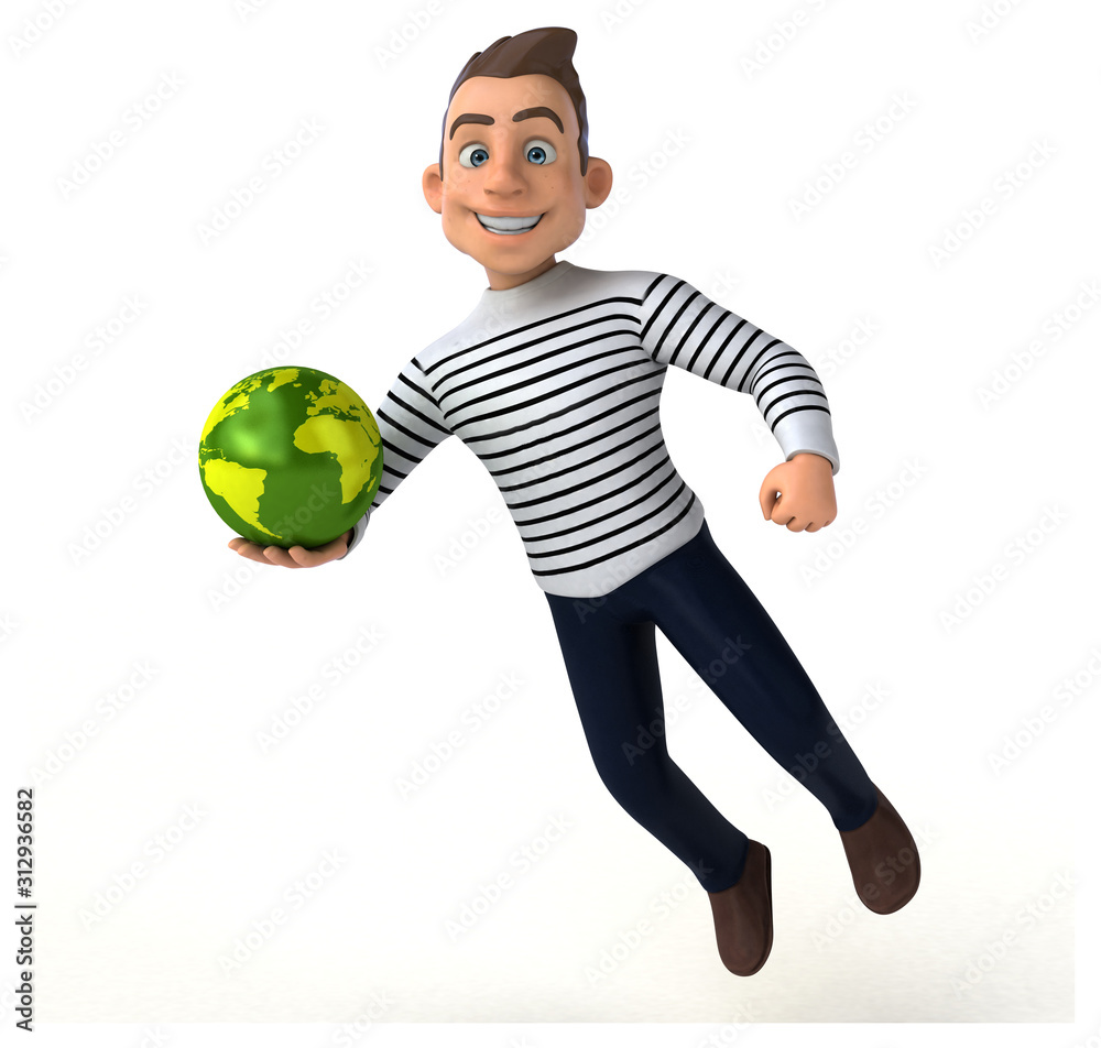 Fun 3D cartoon casual character Fun 3D cartoon casual character
