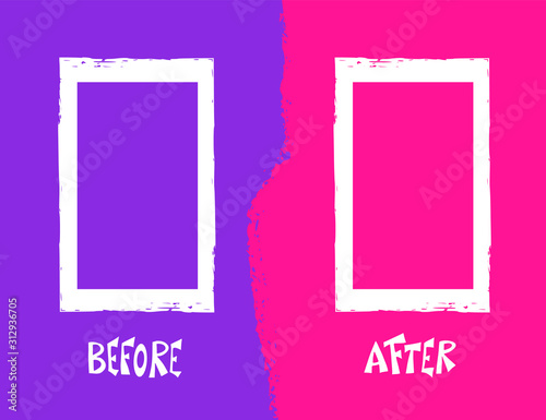 Before and After screen. Banner with empty space.