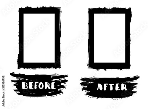 Before and After screen. Banner with empty space.