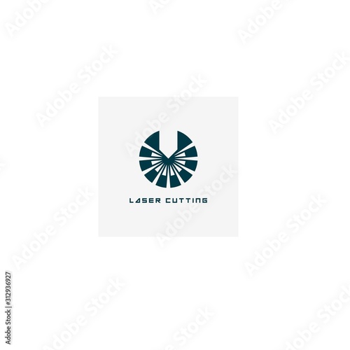  The illustration consists of a laser cutting nozzle in the form of a symbol or logo. Laser cutting engraving.