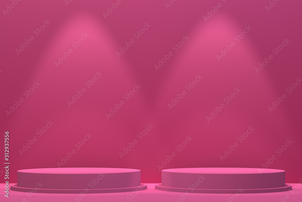 3d rendering,Podium minimal abstract background for cosmetic product presentation, Abstract geometric shape