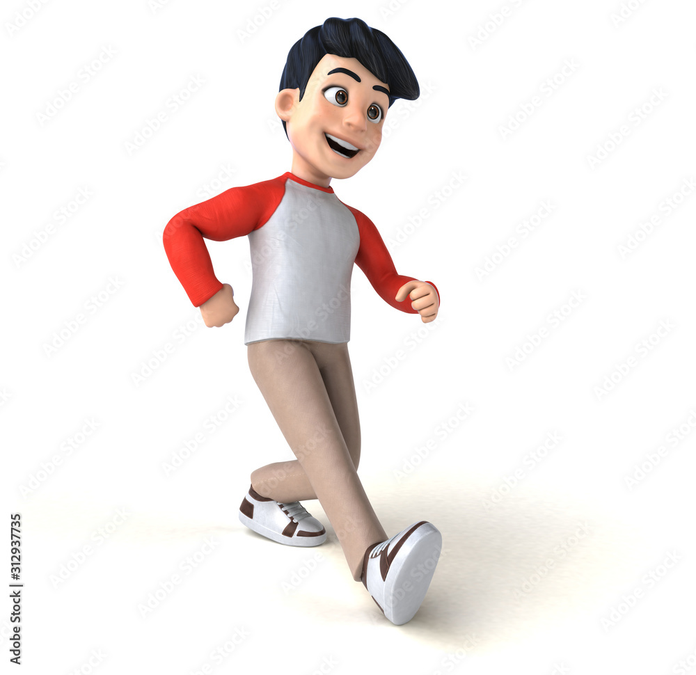 Fun 3D Asian teenager with a manga style Fun 3D Asian teenager with a manga style