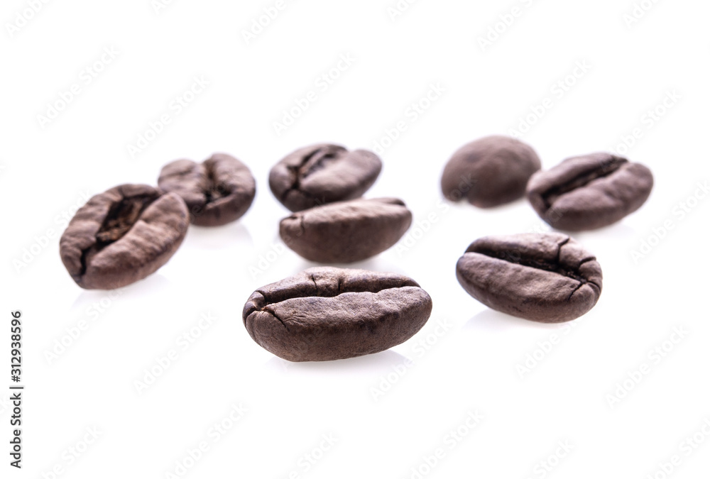 Coffee bean isolated on white