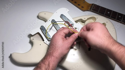 Fixing and building guitar, body fretboard, pickups