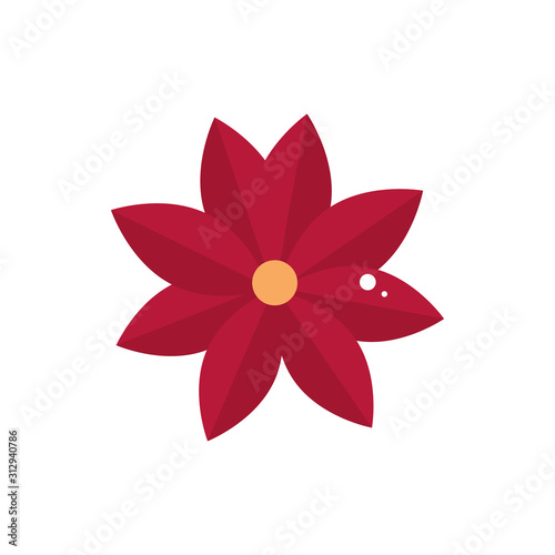 red flower decoration ornament icon