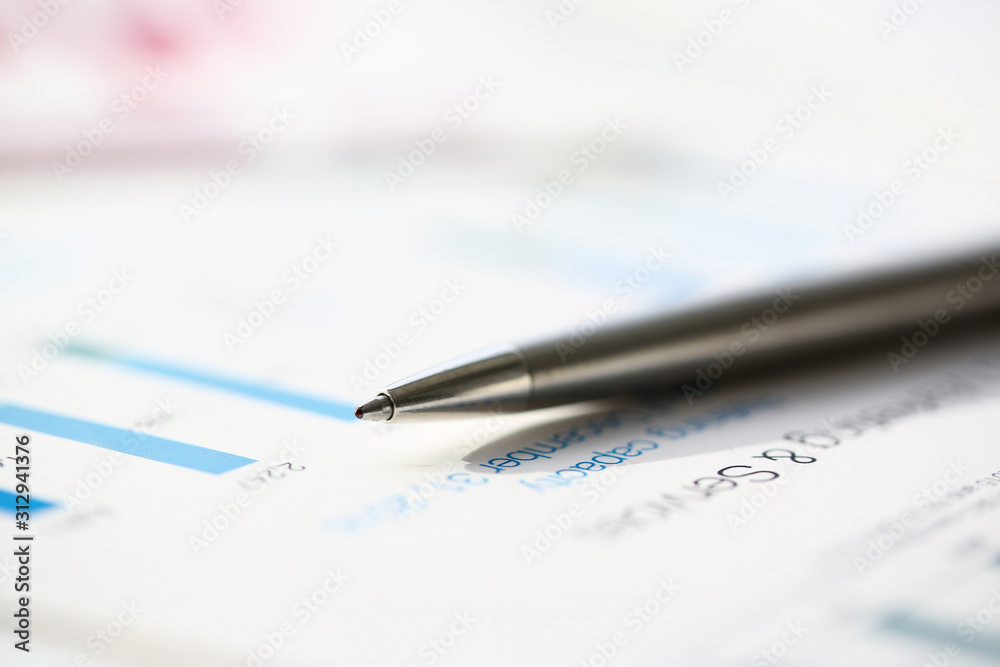 Financial statistics documents ball pen infographics Financial statistics documents ball pen infographics