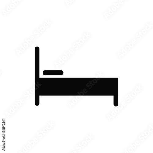 bed isolated icon vector