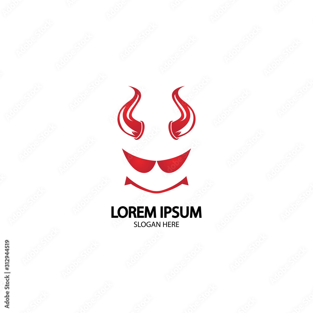 Devil logo vector icon template Devil logo vector icon template