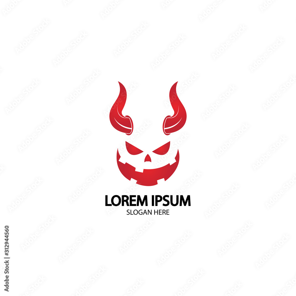 Devil logo vector icon template Devil logo vector icon template