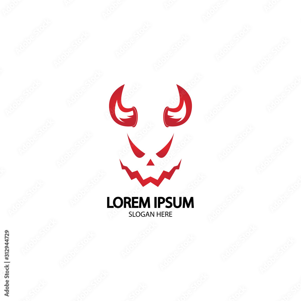 Devil logo vector icon template Devil logo vector icon template