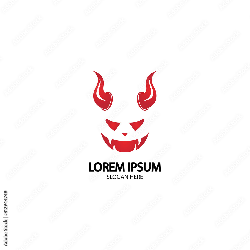 Devil logo vector icon template Devil logo vector icon template
