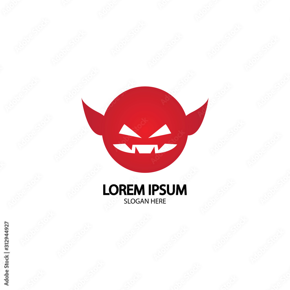 Devil logo vector icon template Devil logo vector icon template