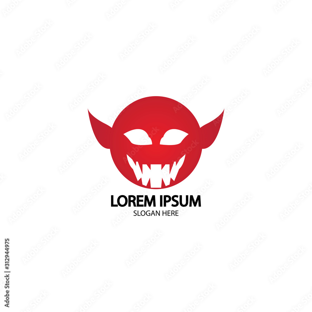 Devil logo vector icon template Devil logo vector icon template