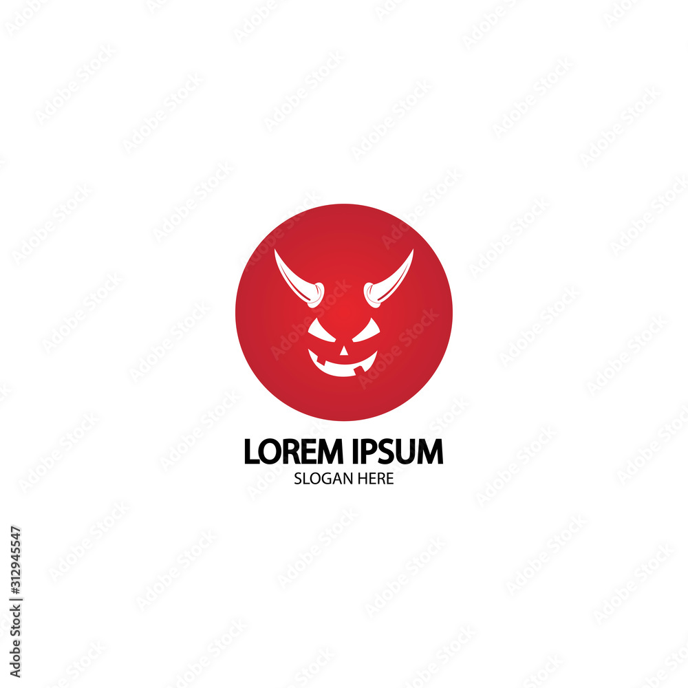Devil logo vector icon template Devil logo vector icon template