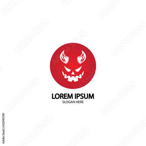 Devil logo vector icon template Free Download Devil logo vector icon template - GFXLoad