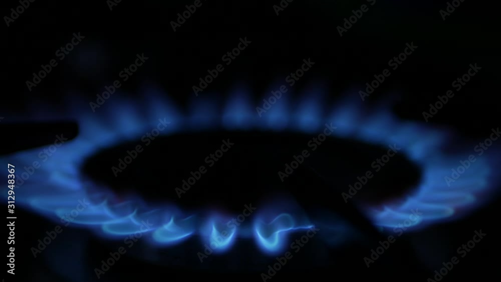 Cooker Stove Burner Image with Blue Flames Stops Instantly Cooker Stove Burner Image with Blue Flames Stops Instantly