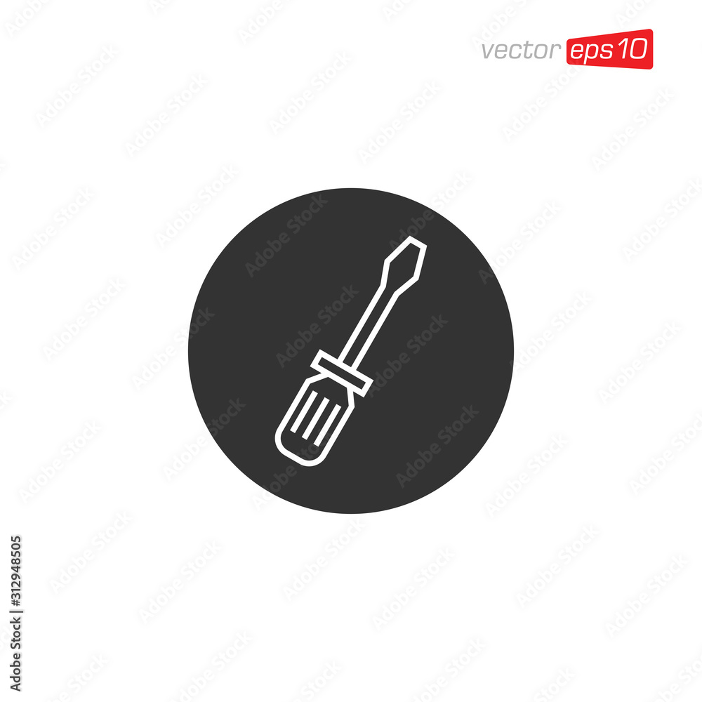 Screwdriver Icon Design Illustration Screwdriver Icon Design Illustration