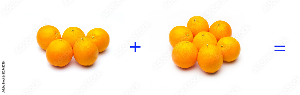suma simple matemática, suma de naranjas, cálculo matemático sencillo suma simple matemática, suma de naranjas, cálculo matemático sencillo