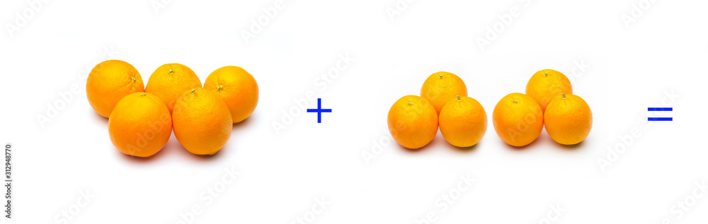 suma simple matemática, suma de naranjas, cálculo matemático sencillo suma simple matemática, suma de naranjas, cálculo matemático sencillo
