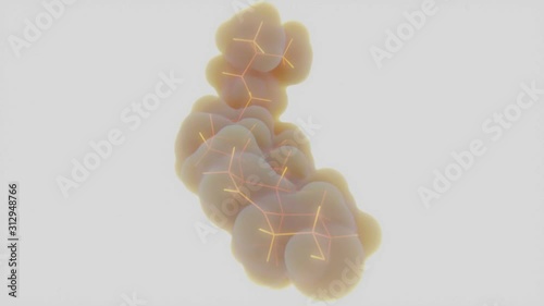 Cholesterol molecule. Loopable turntable animation photo