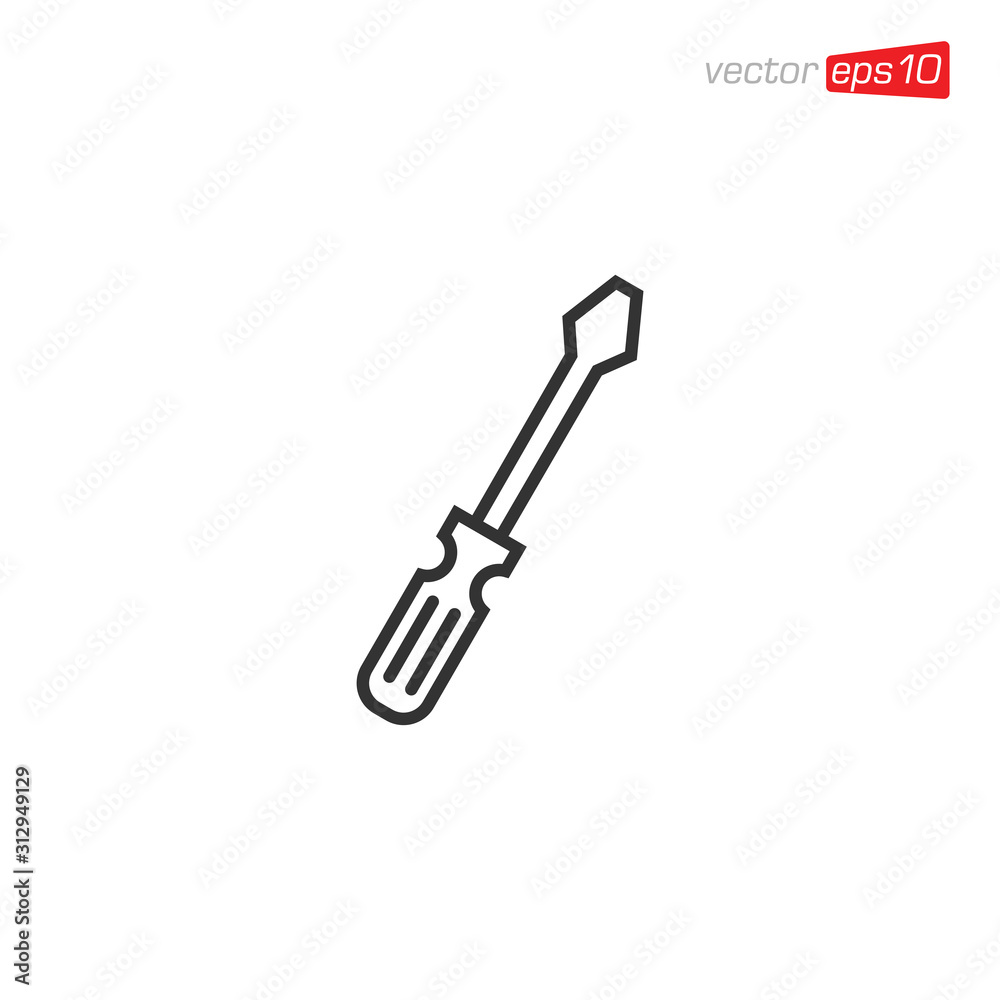 Screwdriver Icon Design Illustration Screwdriver Icon Design Illustration