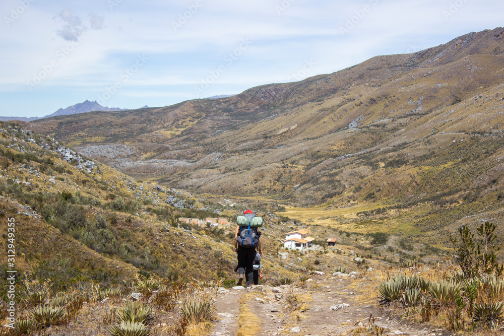 hiking in the mountains