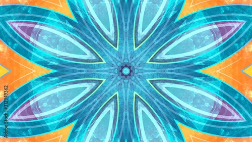 Kaleidoscope Mandala Art Design Abstract Background
