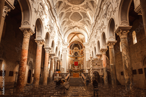 Fotografie the splendid cathedral of Sessa Aurunca, a Roman city located on the Domitian co