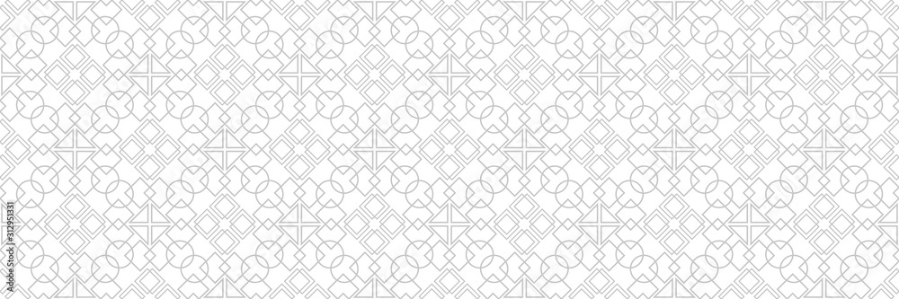 Geometric gray print on white seamless background Geometric gray print on white seamless background