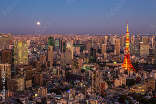 TV tower  Tokyo lights  Japan