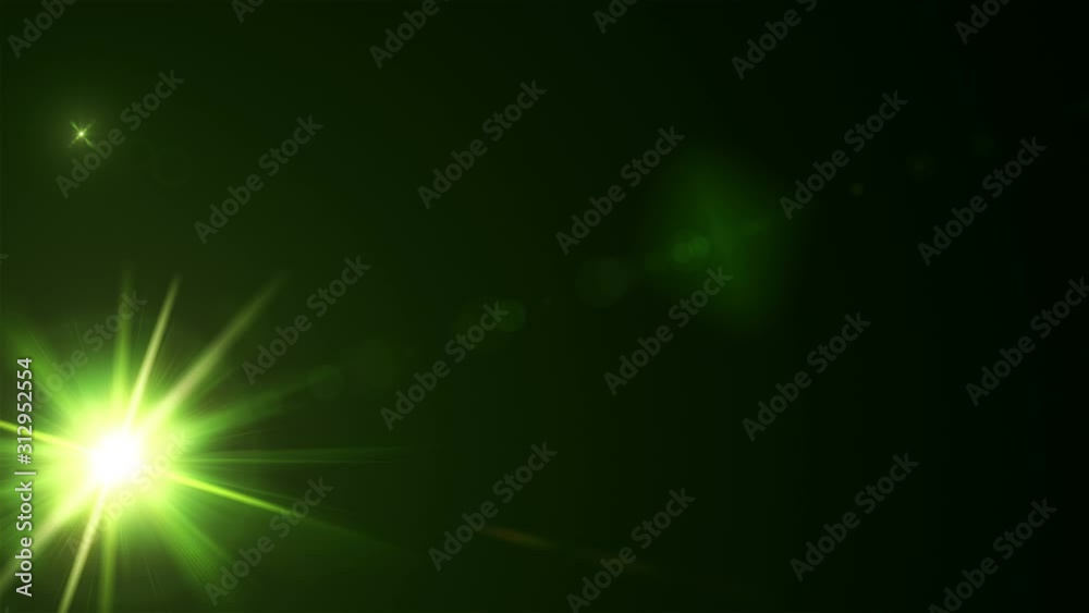 Camera Flashes. Green. Loopable. Flashes turning onoff over black