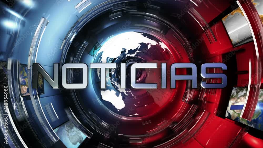 News broadcast titles. Noticias, clima, mundo. Red. 3 videos in 1 file. News presentation, three different themes. Spanish version. More languages available in my portfolio.