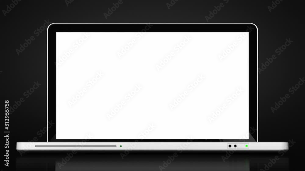Laptop animation. Spinning. Black background. Aluminum laptop with frontal DVD spinning and opening. The white display is perfect for tracking and adding you own photos or videos. Laptop animation. Spinning. Black background. Aluminum laptop with frontal DVD spinning and opening. The white display is perfect for tracking and adding you own photos or videos.