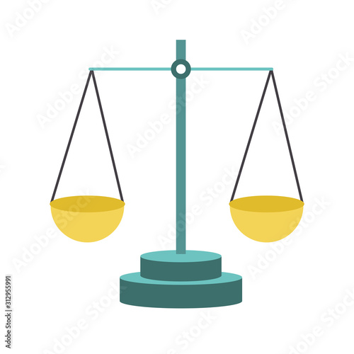 scale icon image, colorful and flat design
