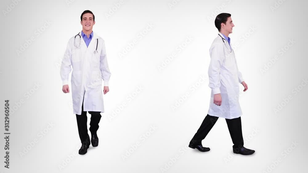 Doctor walking. 2 in 1. Alpha Matte. Lateral and frontal view. More options in my portfolio. Doctor walking. 2 in 1. Alpha Matte. Lateral and frontal view. More options in my portfolio.
