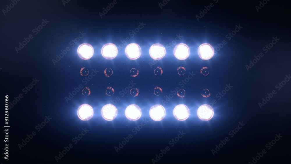 Stage lights, with sound. Amber and blue. Shiny lights turning on and off. More color options in my portfolio.