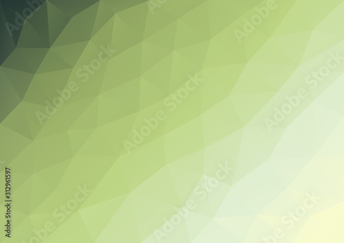 Fototapeta Naklejka Na Ścianę i Meble -  Abstract light green polygonal background of geometric shapes. Retro triangle background. Colorful mosaic pattern. Geometric background in Origami style with gradient.  Low poly background of triangle